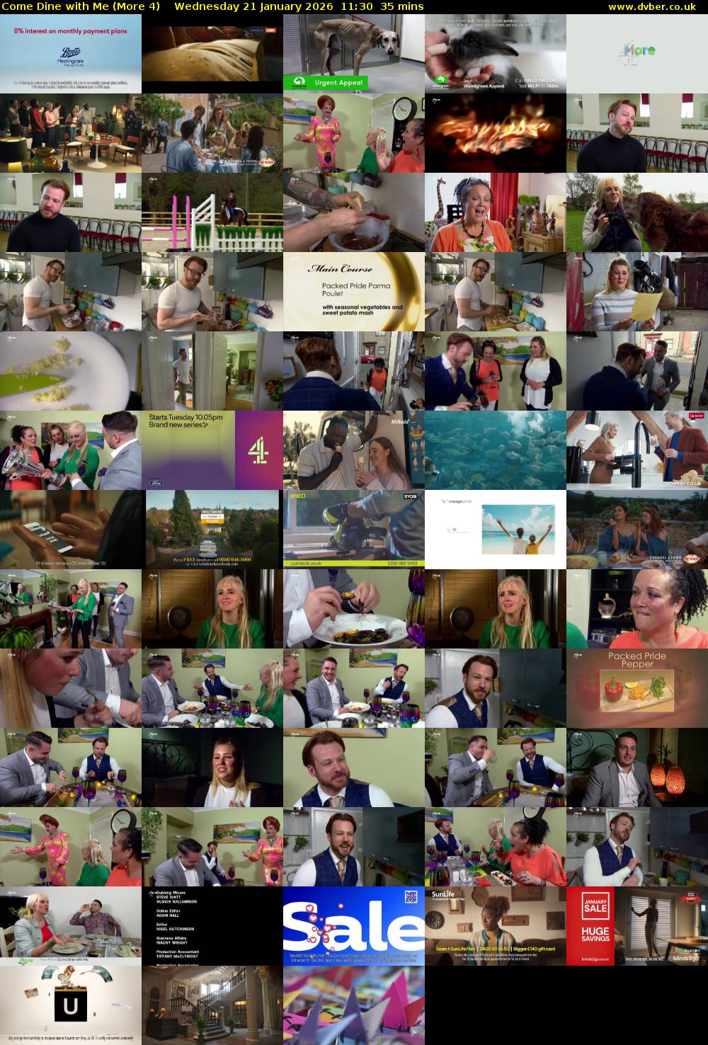 Come Dine with Me (More 4) Wednesday 21 January 2026 11:30 - 12:05