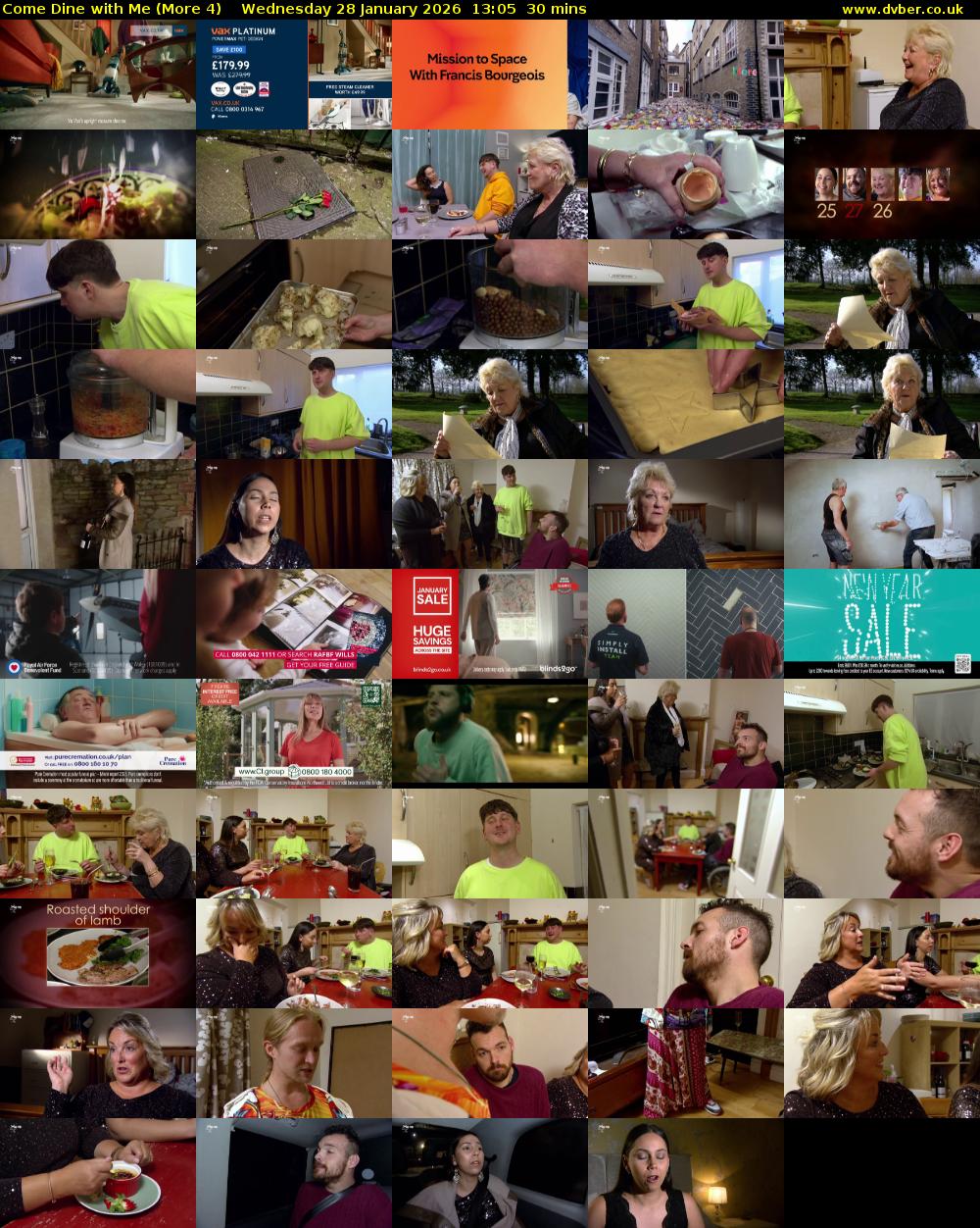 Come Dine with Me (More 4) Wednesday 28 January 2026 13:05 - 13:35