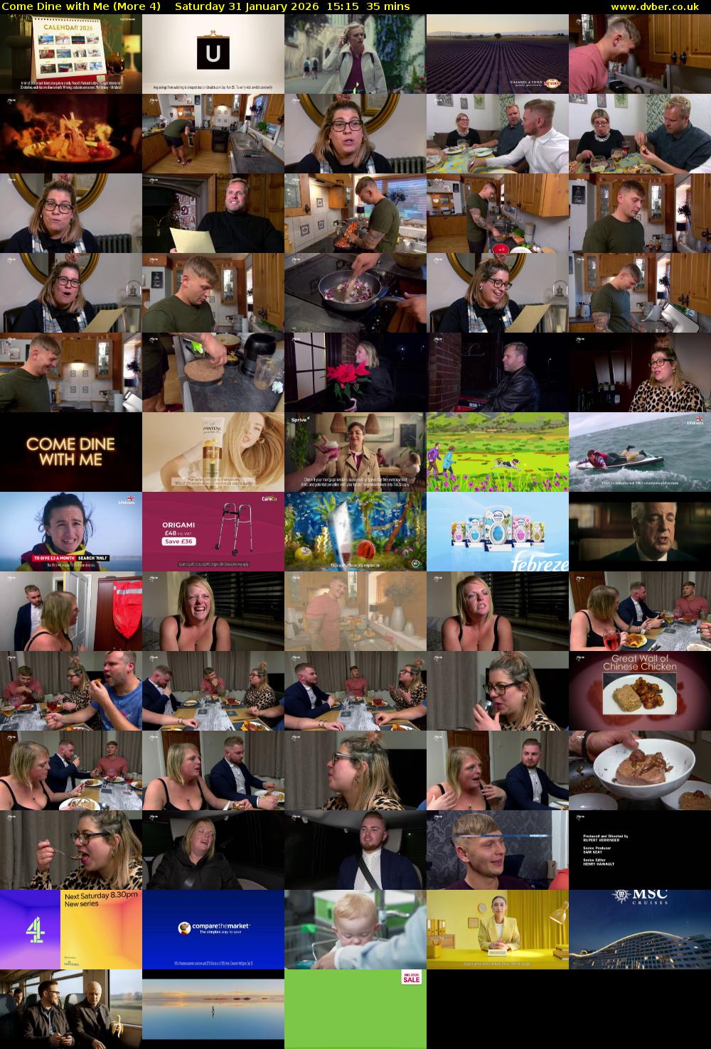 Come Dine with Me (More 4) Saturday 31 January 2026 15:15 - 15:50