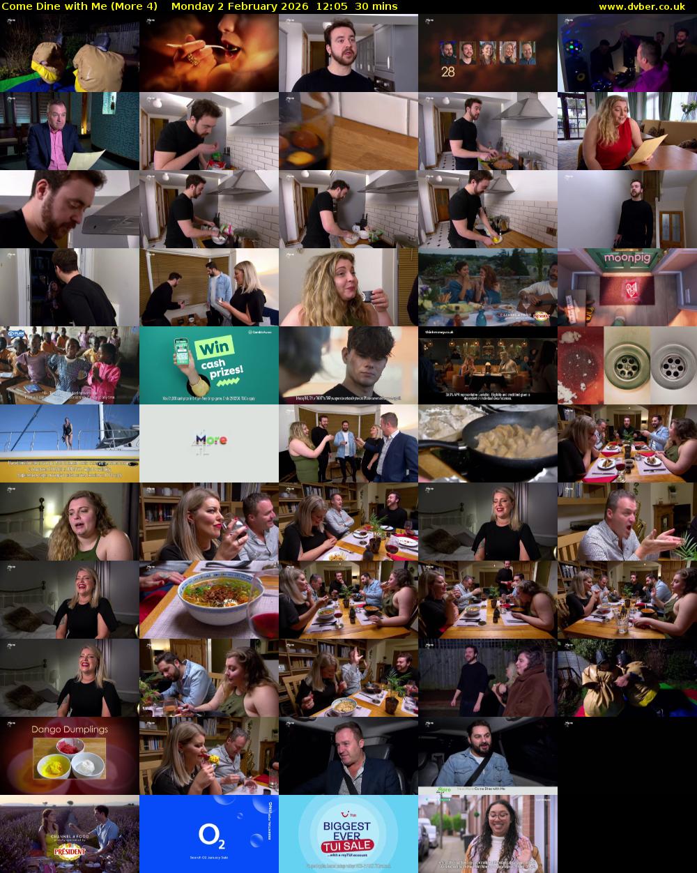 Come Dine with Me (More 4) Monday 2 February 2026 12:05 - 12:35