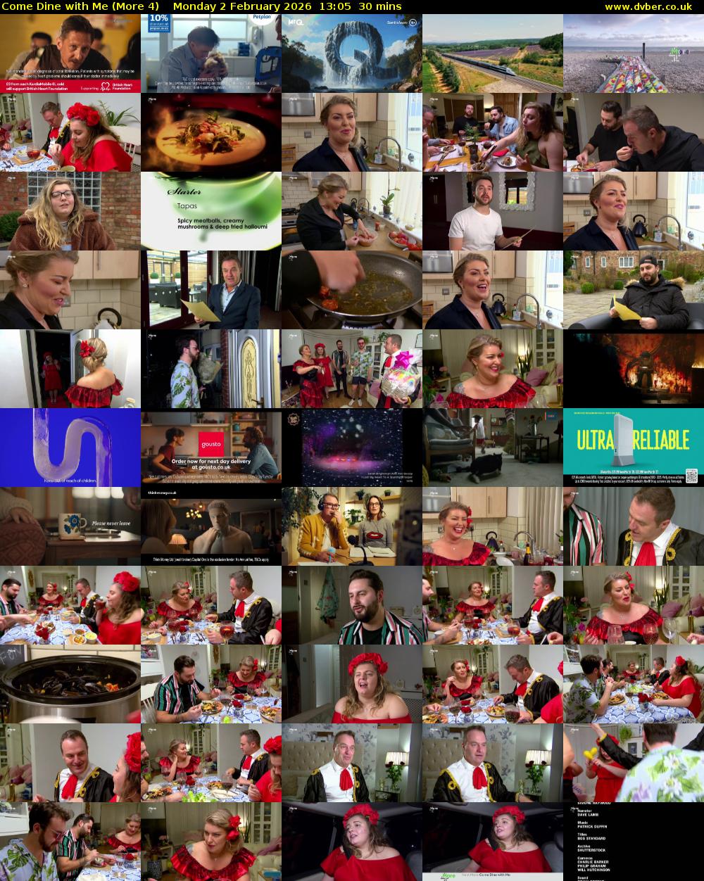 Come Dine with Me (More 4) Monday 2 February 2026 13:05 - 13:35