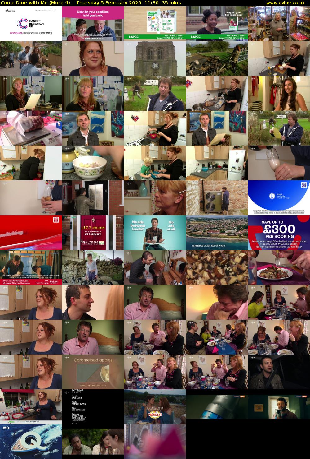 Come Dine with Me (More 4) Thursday 5 February 2026 11:30 - 12:05