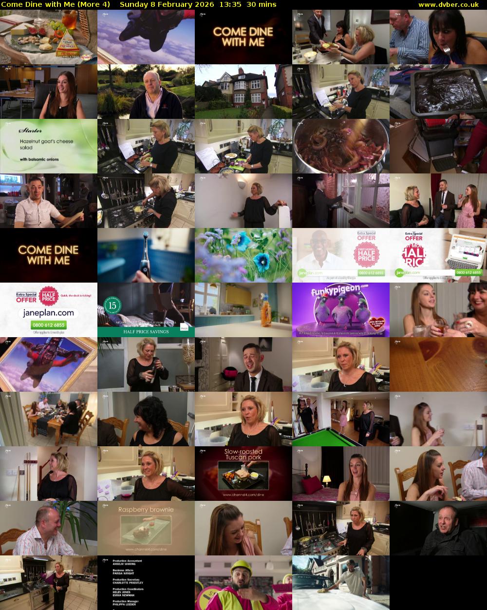 Come Dine with Me (More 4) Sunday 8 February 2026 13:35 - 14:05