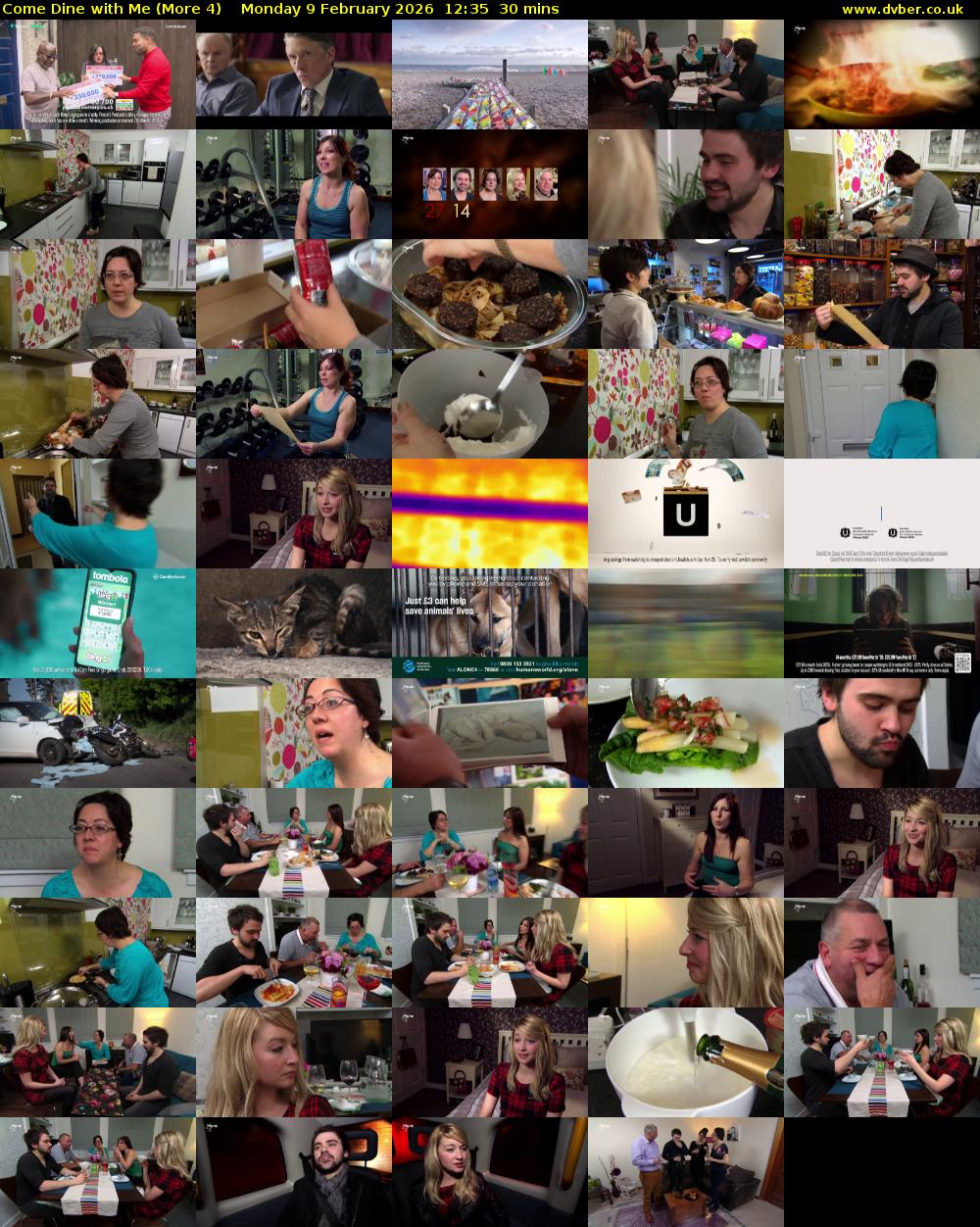 Come Dine with Me (More 4) Monday 9 February 2026 12:35 - 13:05