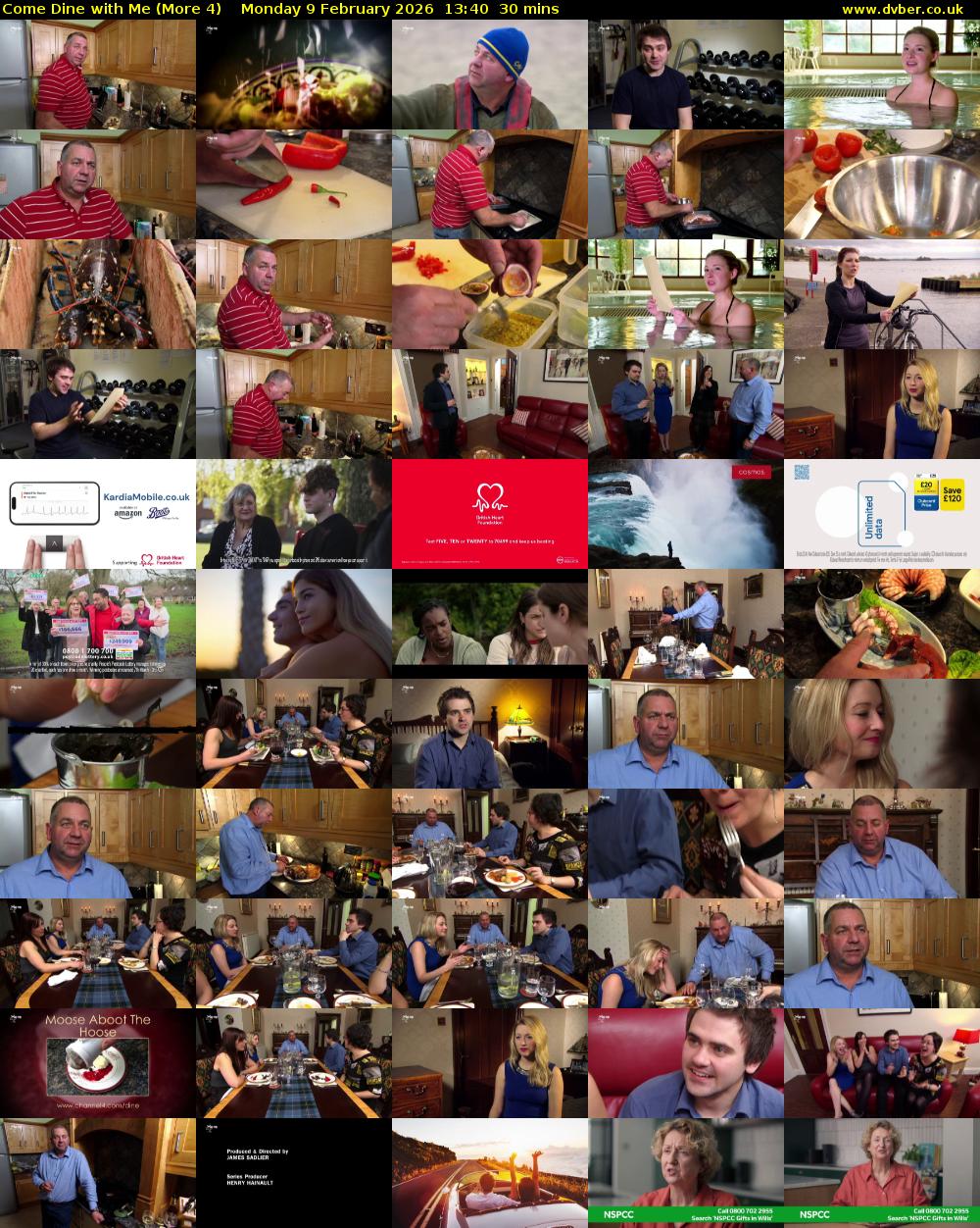 Come Dine with Me (More 4) Monday 9 February 2026 13:40 - 14:10