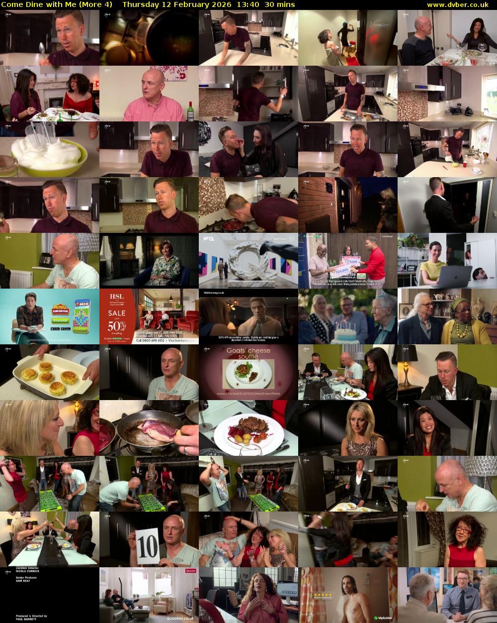 Come Dine with Me (More 4) Thursday 12 February 2026 13:40 - 14:10