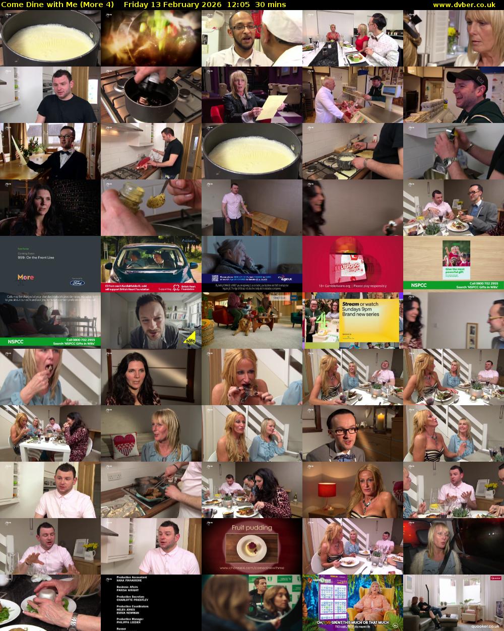 Come Dine with Me (More 4) Friday 13 February 2026 12:05 - 12:35