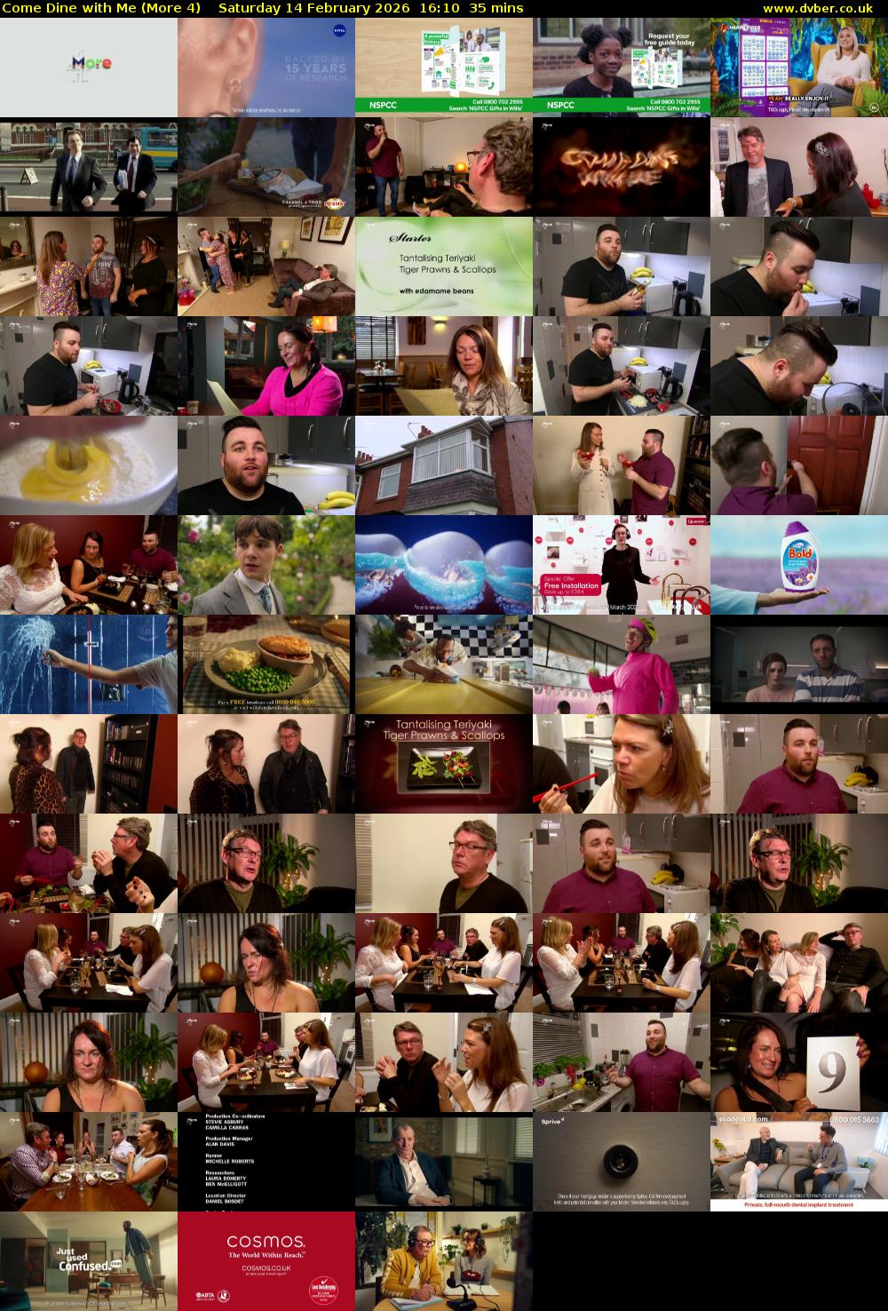 Come Dine with Me (More 4) Saturday 14 February 2026 16:10 - 16:45