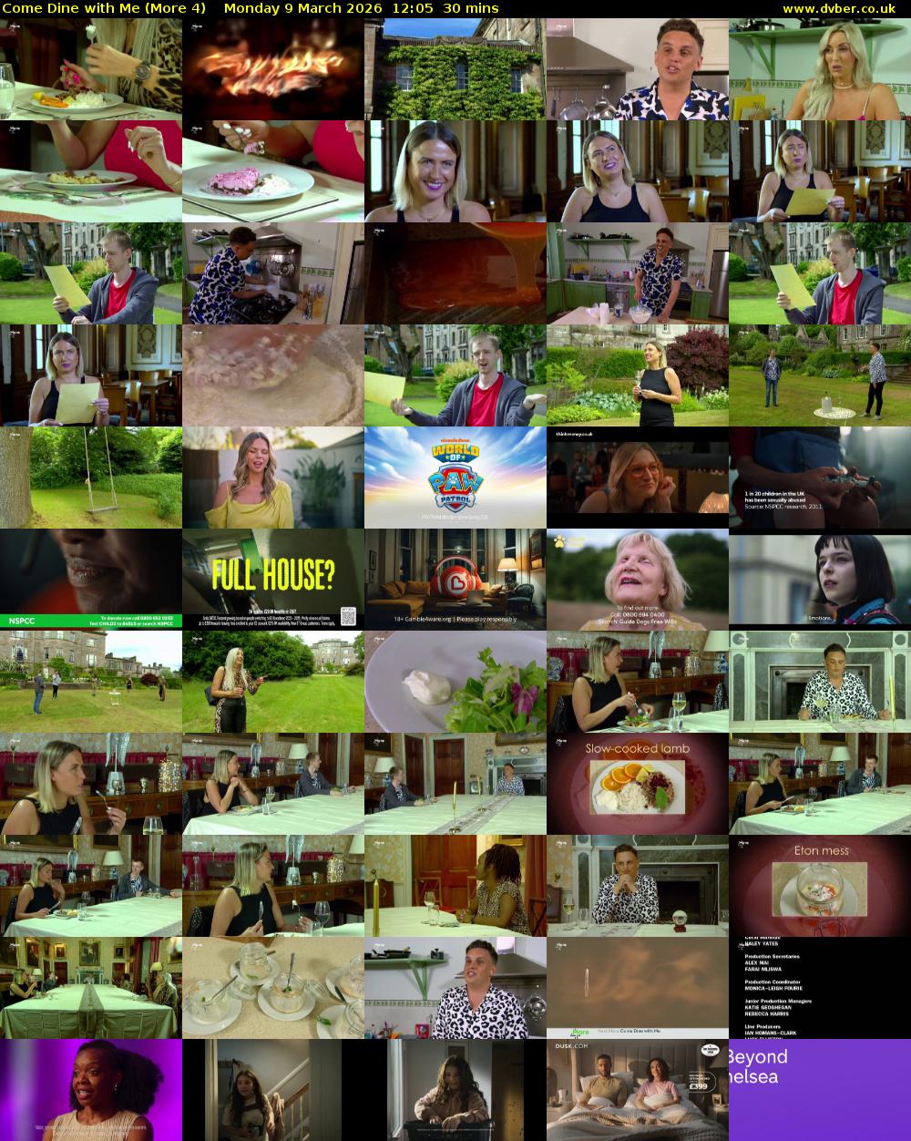 Come Dine with Me (More 4) Monday 9 March 2026 12:05 - 12:35