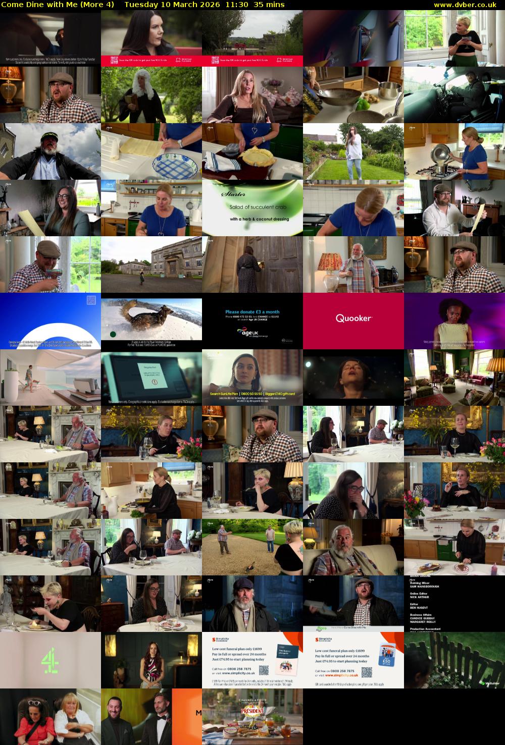 Come Dine with Me (More 4) Tuesday 10 March 2026 11:30 - 12:05