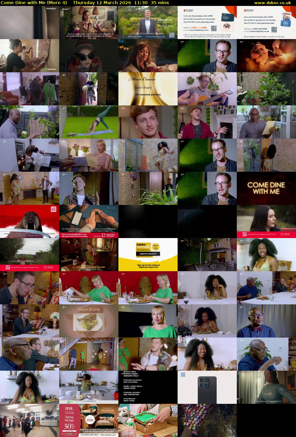 Come Dine with Me (More 4) Thursday 12 March 2026 11:30 - 12:05