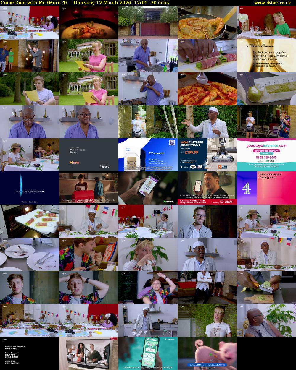 Come Dine with Me (More 4) Thursday 12 March 2026 12:05 - 12:35
