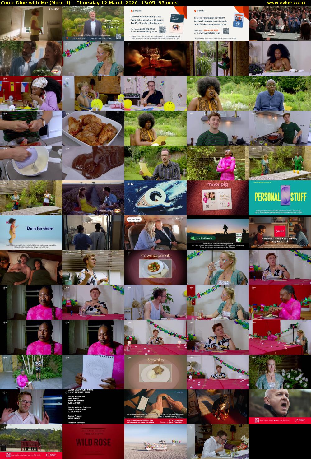 Come Dine with Me (More 4) Thursday 12 March 2026 13:05 - 13:40