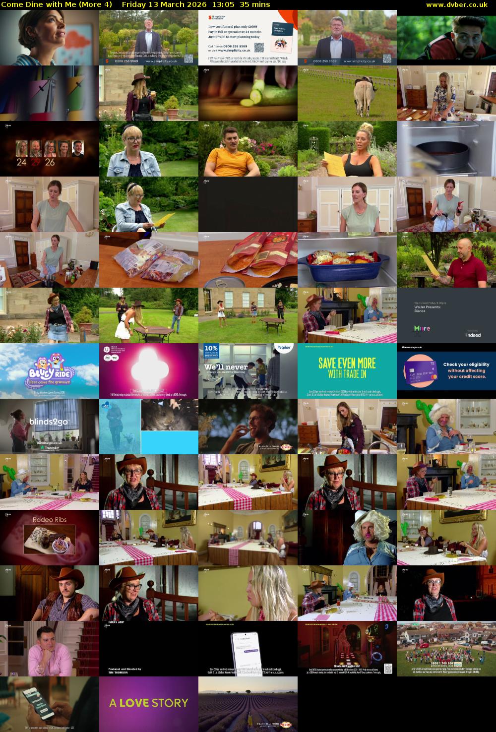 Come Dine with Me (More 4) Friday 13 March 2026 13:05 - 13:40