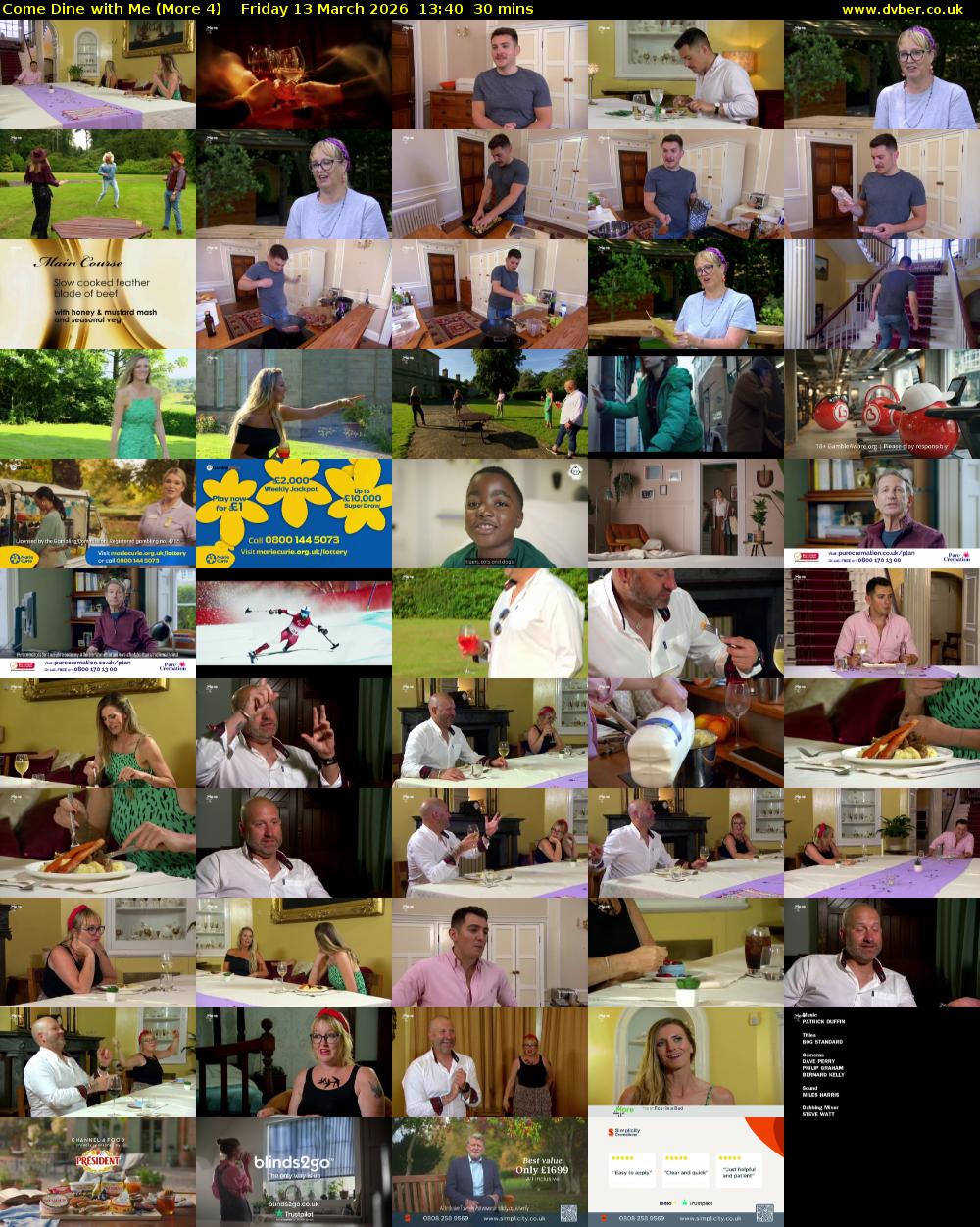 Come Dine with Me (More 4) Friday 13 March 2026 13:40 - 14:10