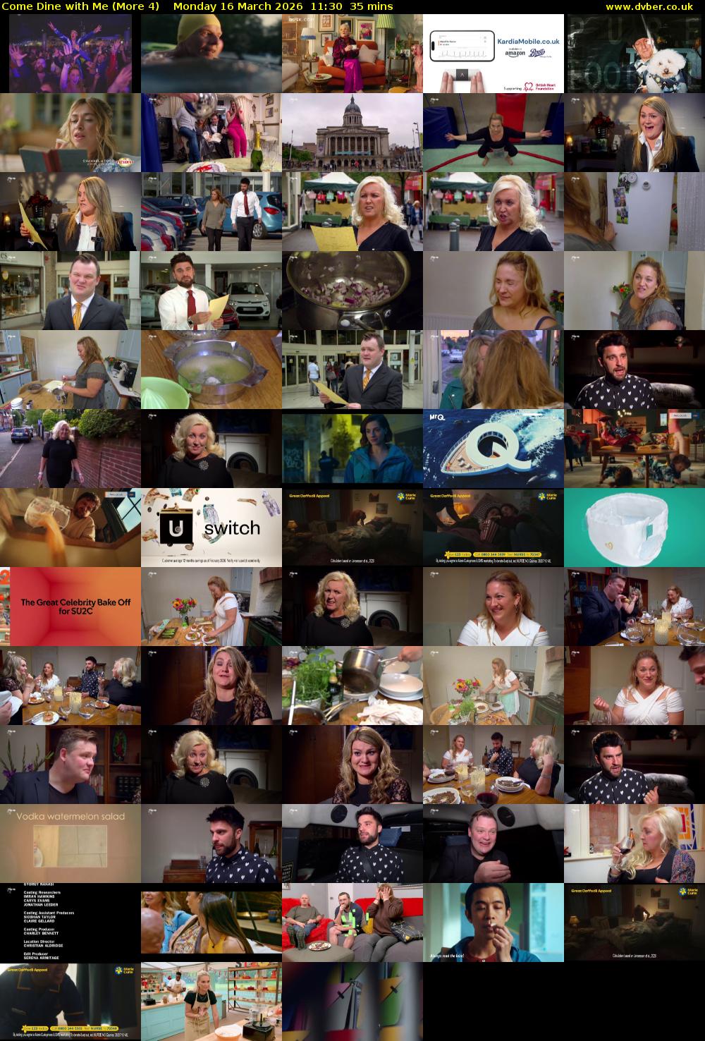 Come Dine with Me (More 4) Monday 16 March 2026 11:30 - 12:05