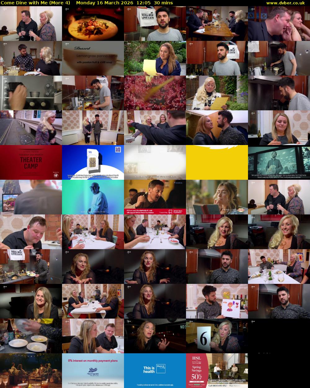 Come Dine with Me (More 4) Monday 16 March 2026 12:05 - 12:35