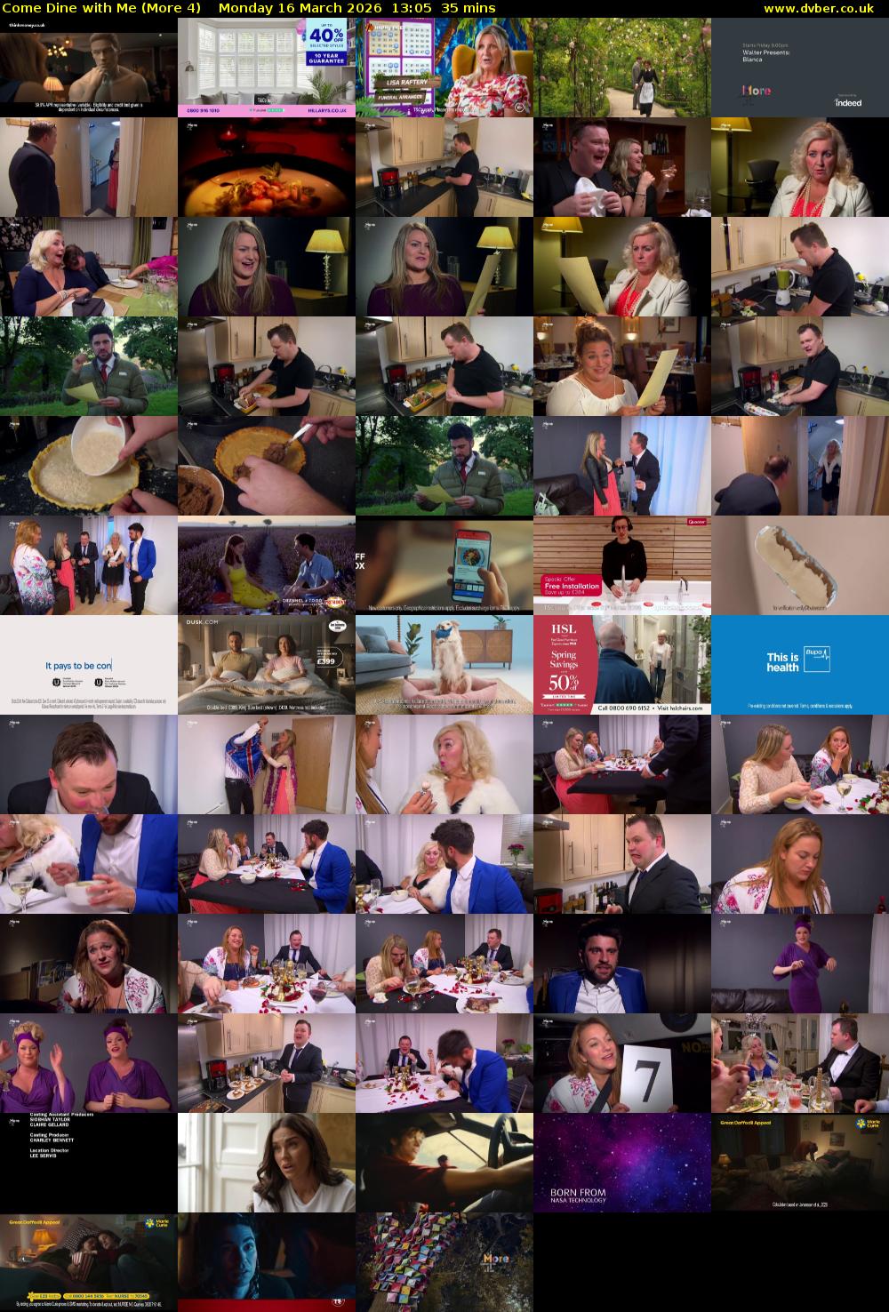 Come Dine with Me (More 4) Monday 16 March 2026 13:05 - 13:40