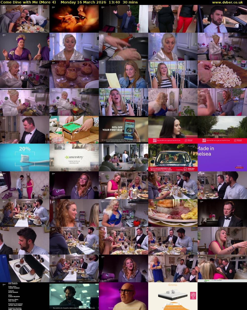 Come Dine with Me (More 4) Monday 16 March 2026 13:40 - 14:10