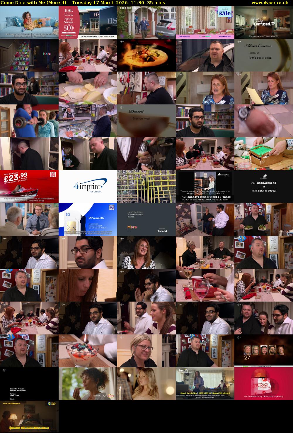 Come Dine with Me (More 4) Tuesday 17 March 2026 11:30 - 12:05