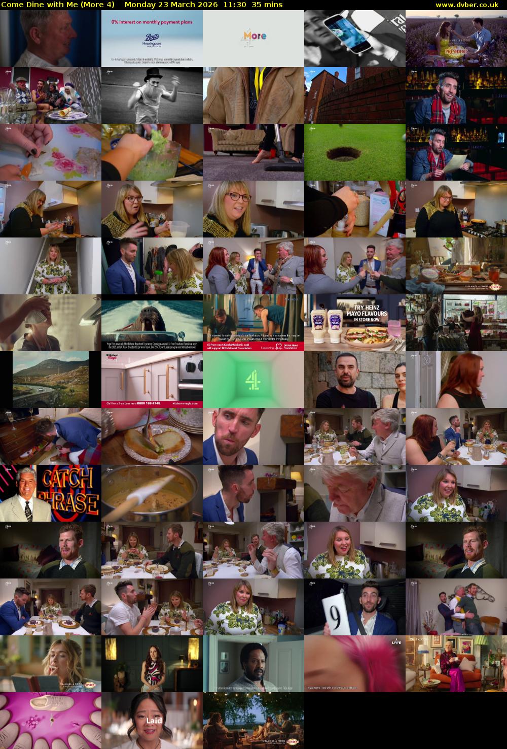 Come Dine with Me (More 4) Monday 23 March 2026 11:30 - 12:05