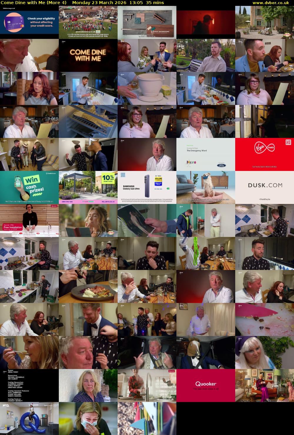 Come Dine with Me (More 4) Monday 23 March 2026 13:05 - 13:40
