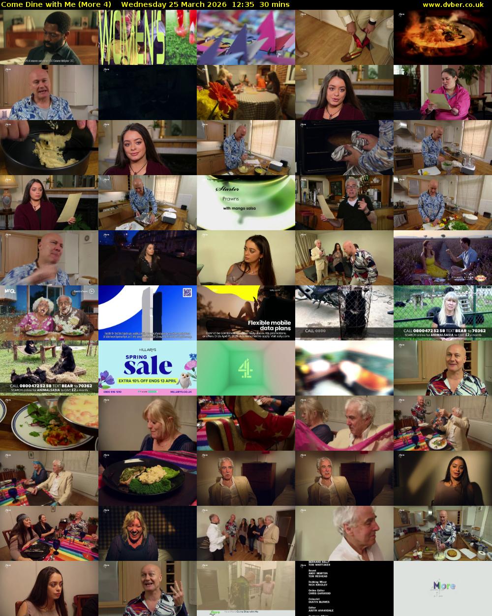 Come Dine with Me (More 4) Wednesday 25 March 2026 12:35 - 13:05