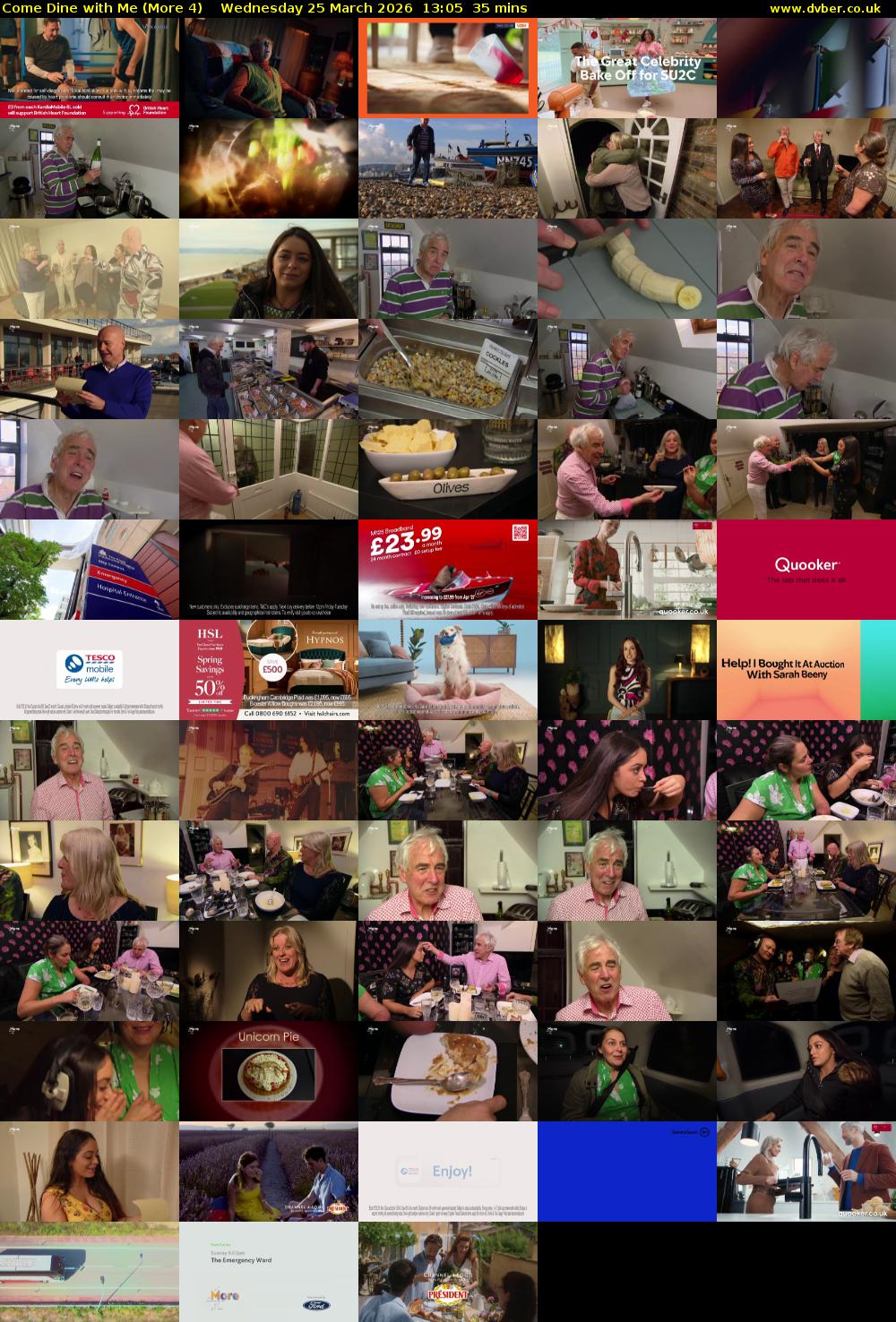 Come Dine with Me (More 4) Wednesday 25 March 2026 13:05 - 13:40