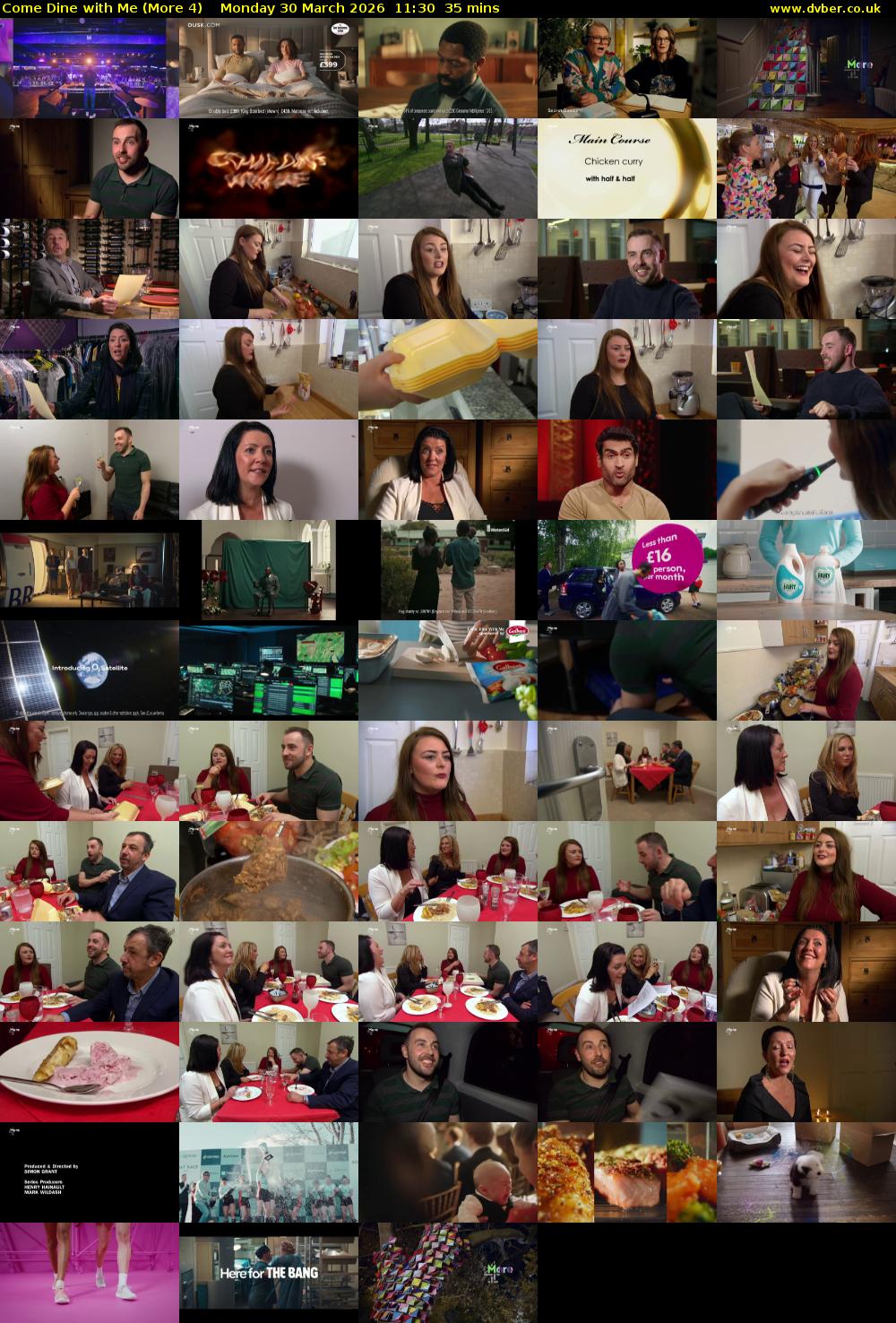 Come Dine with Me (More 4) Monday 30 March 2026 11:30 - 12:05