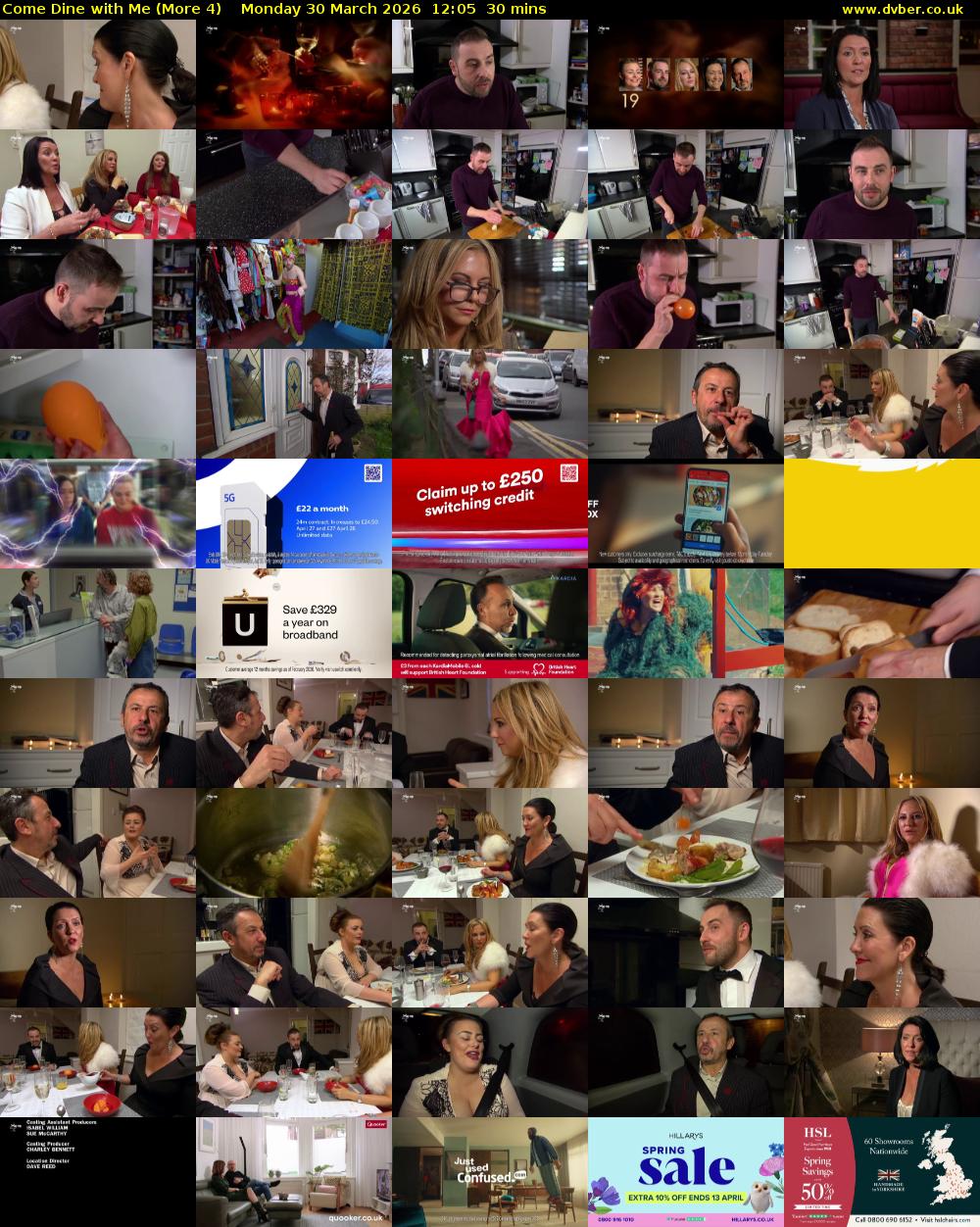 Come Dine with Me (More 4) Monday 30 March 2026 12:05 - 12:35