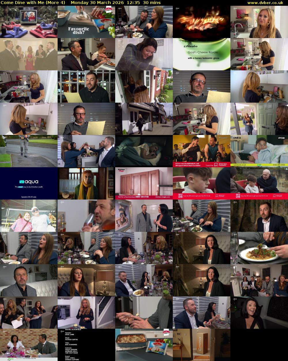 Come Dine with Me (More 4) Monday 30 March 2026 12:35 - 13:05