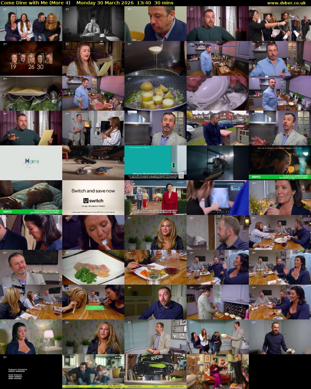 Come Dine with Me (More 4) Monday 30 March 2026 13:40 - 14:10