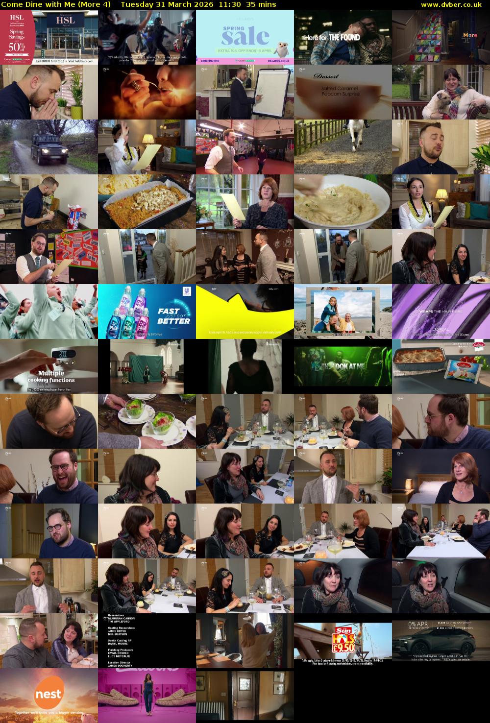 Come Dine with Me (More 4) Tuesday 31 March 2026 11:30 - 12:05