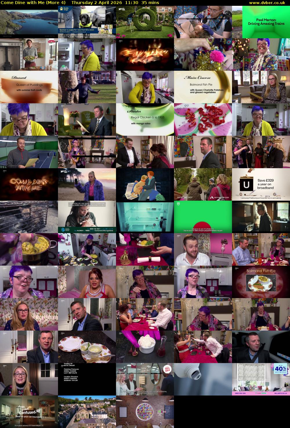 Come Dine with Me (More 4) Thursday 2 April 2026 11:30 - 12:05