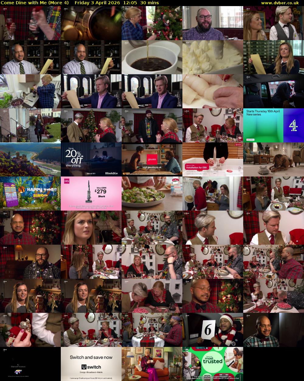 Come Dine with Me (More 4) Friday 3 April 2026 12:05 - 12:35