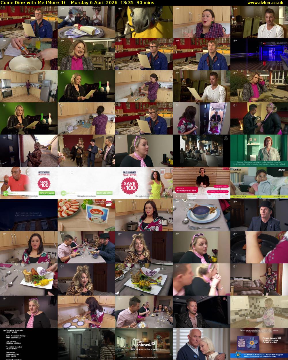Come Dine with Me (More 4) Monday 6 April 2026 13:35 - 14:05