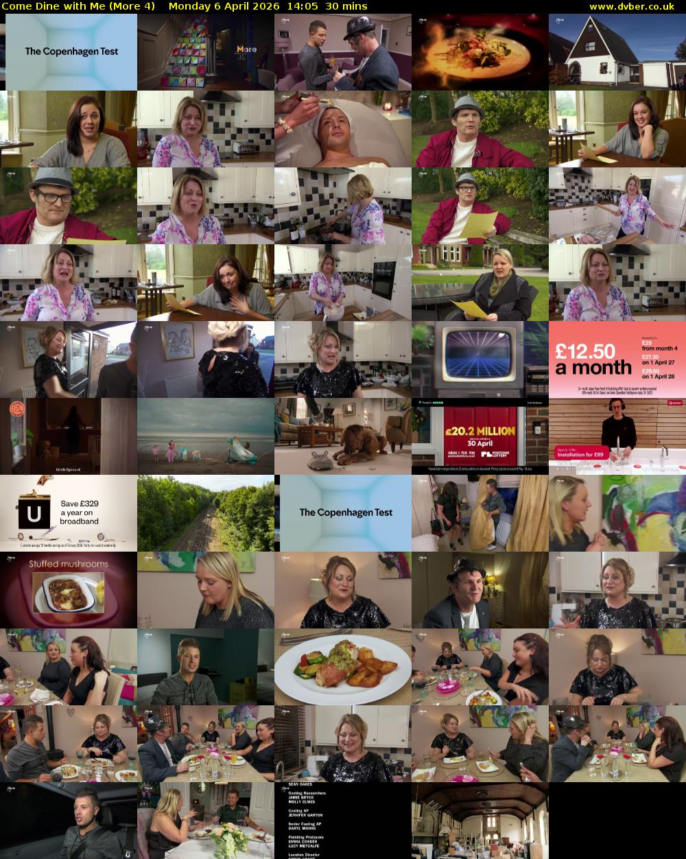 Come Dine with Me (More 4) Monday 6 April 2026 14:05 - 14:35