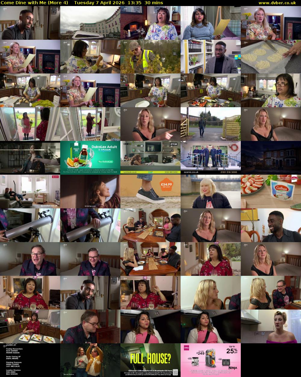 Come Dine with Me (More 4) Tuesday 7 April 2026 13:35 - 14:05