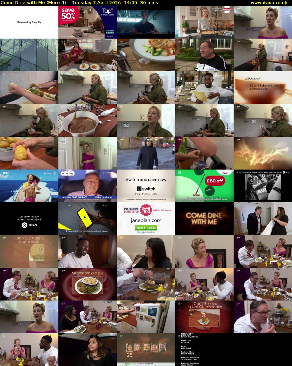 Come Dine with Me (More 4) Tuesday 7 April 2026 14:05 - 14:35
