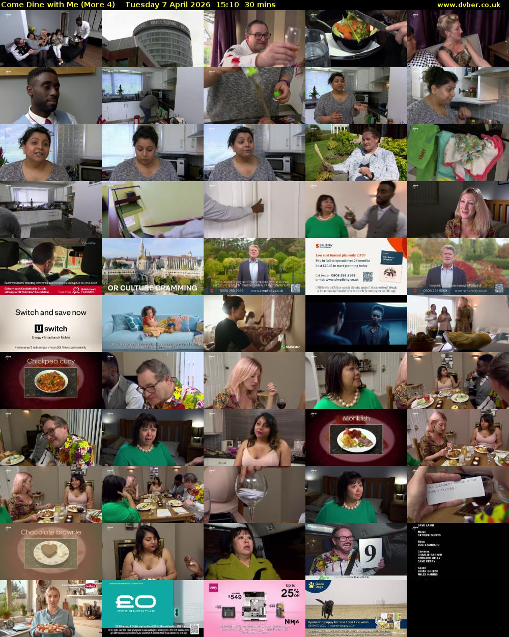 Come Dine with Me (More 4) Tuesday 7 April 2026 15:10 - 15:40