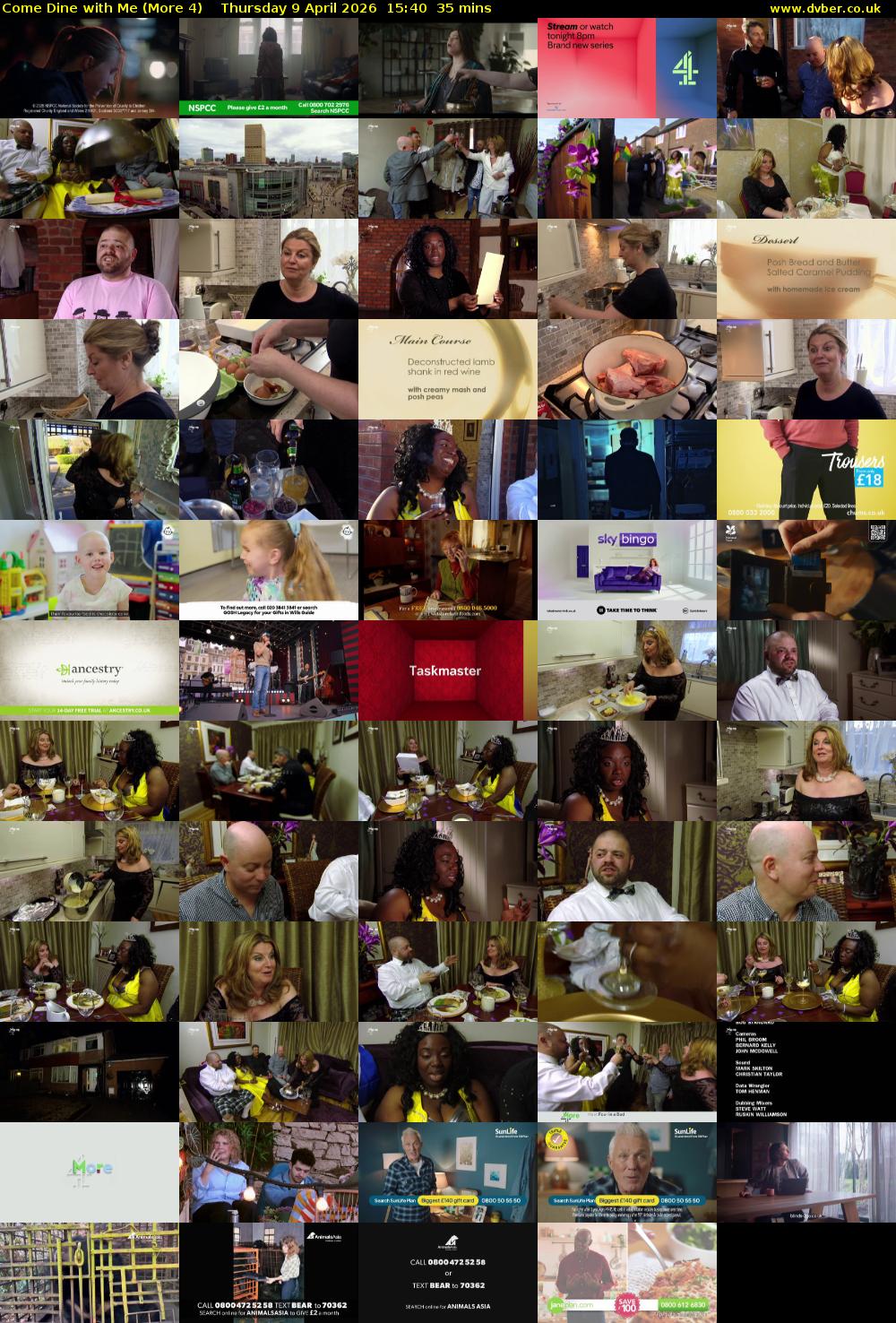 Come Dine with Me (More 4) Thursday 9 April 2026 15:40 - 16:15