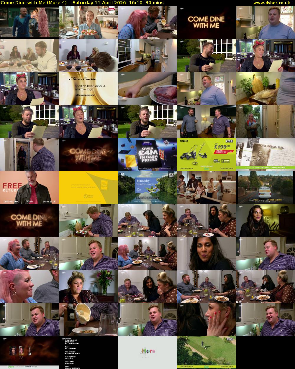 Come Dine with Me (More 4) Saturday 11 April 2026 16:10 - 16:40