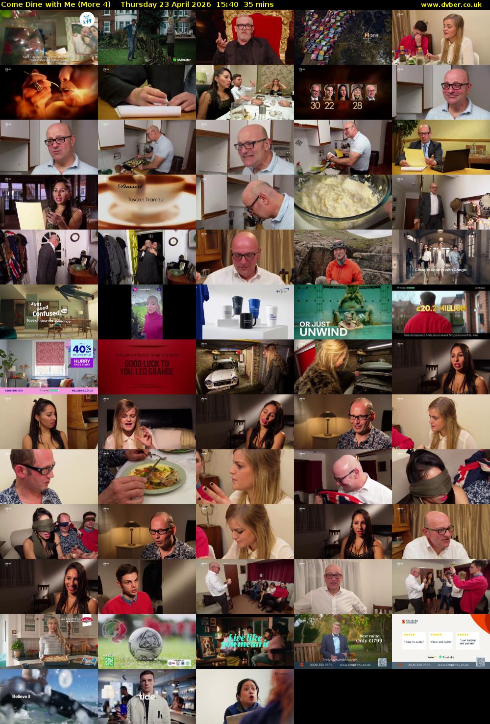 Come Dine with Me (More 4) Thursday 23 April 2026 15:40 - 16:15