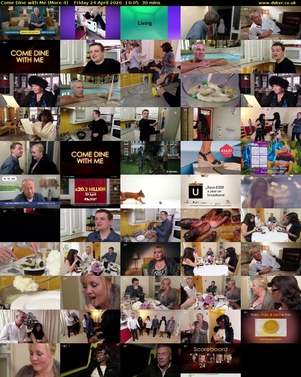 Come Dine with Me (More 4) Friday 24 April 2026 14:05 - 14:35