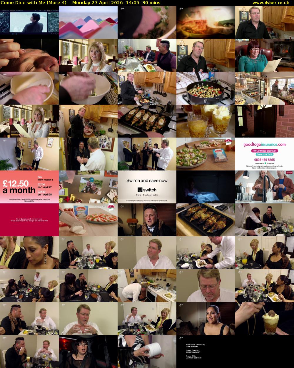 Come Dine with Me (More 4) Monday 27 April 2026 14:05 - 14:35