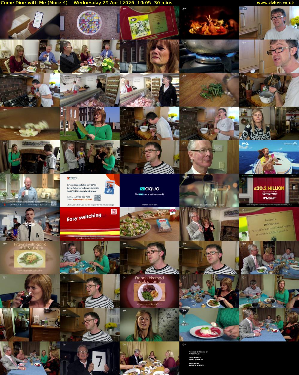 Come Dine with Me (More 4) Wednesday 29 April 2026 14:05 - 14:35