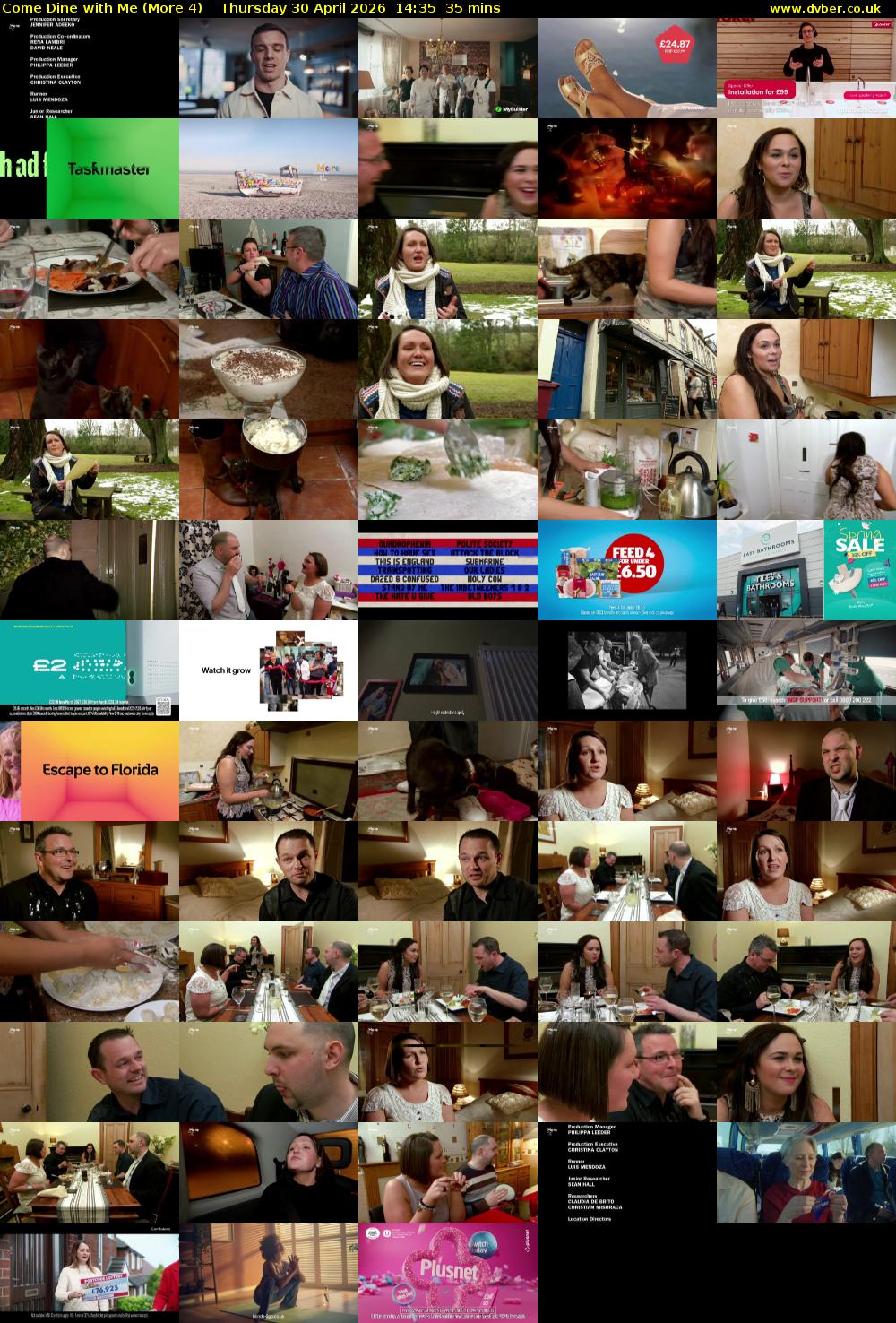 Come Dine with Me (More 4) Thursday 30 April 2026 14:35 - 15:10