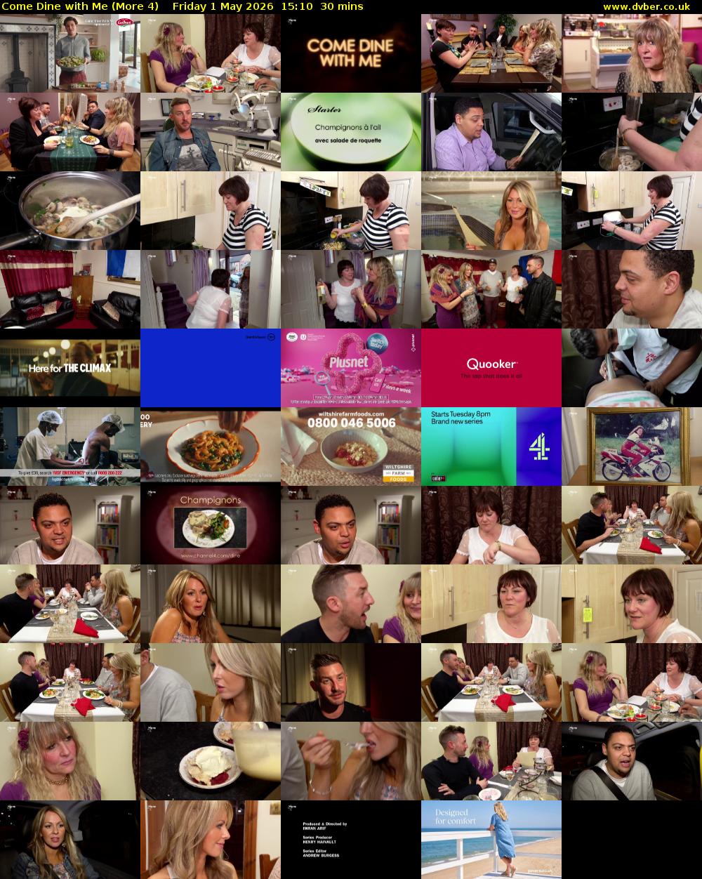 Come Dine with Me (More 4) Friday 1 May 2026 15:10 - 15:40