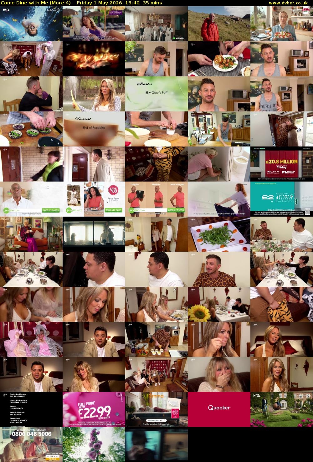 Come Dine with Me (More 4) Friday 1 May 2026 15:40 - 16:15