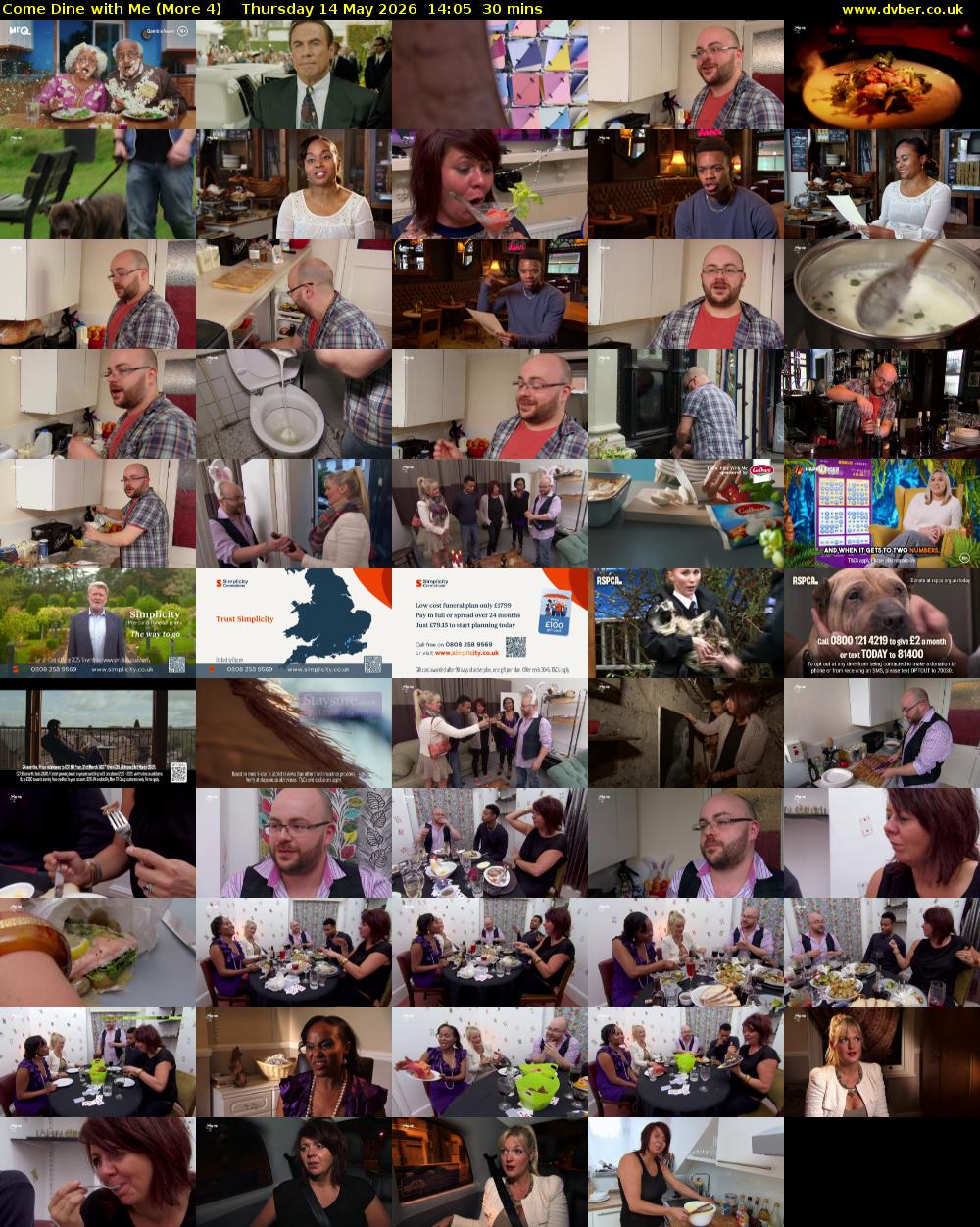 Come Dine with Me (More 4) Thursday 14 May 2026 14:05 - 14:35